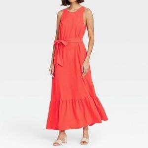 A New Day Sleeveless Seersucker Maxi Dress